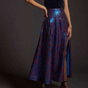 Maeve Anthropologie pleated maxi skirt